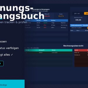 Rechnungseingangsbuch Excel | Vorlage | Eingangsrechnungen tracken | Dashboard automatisch | Sofortdownload